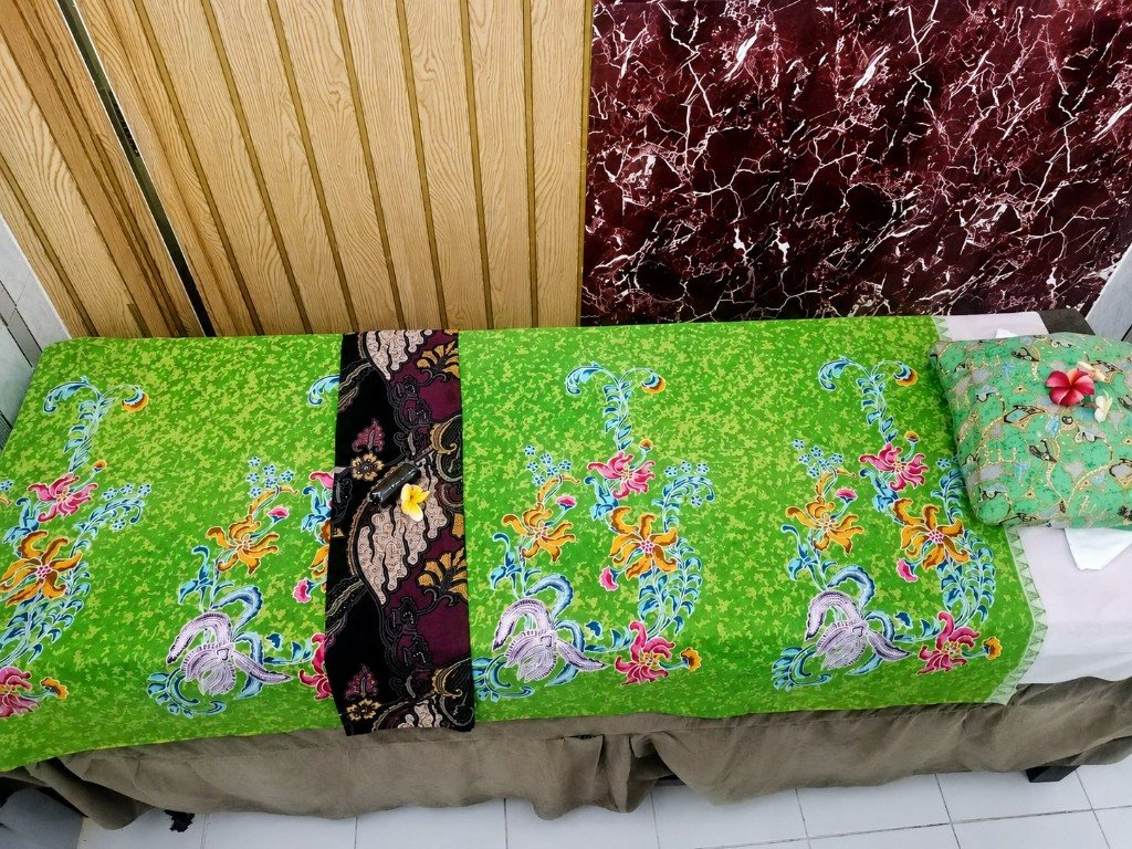 Massage bed detail at Mika Bali Spa Nusa Dua