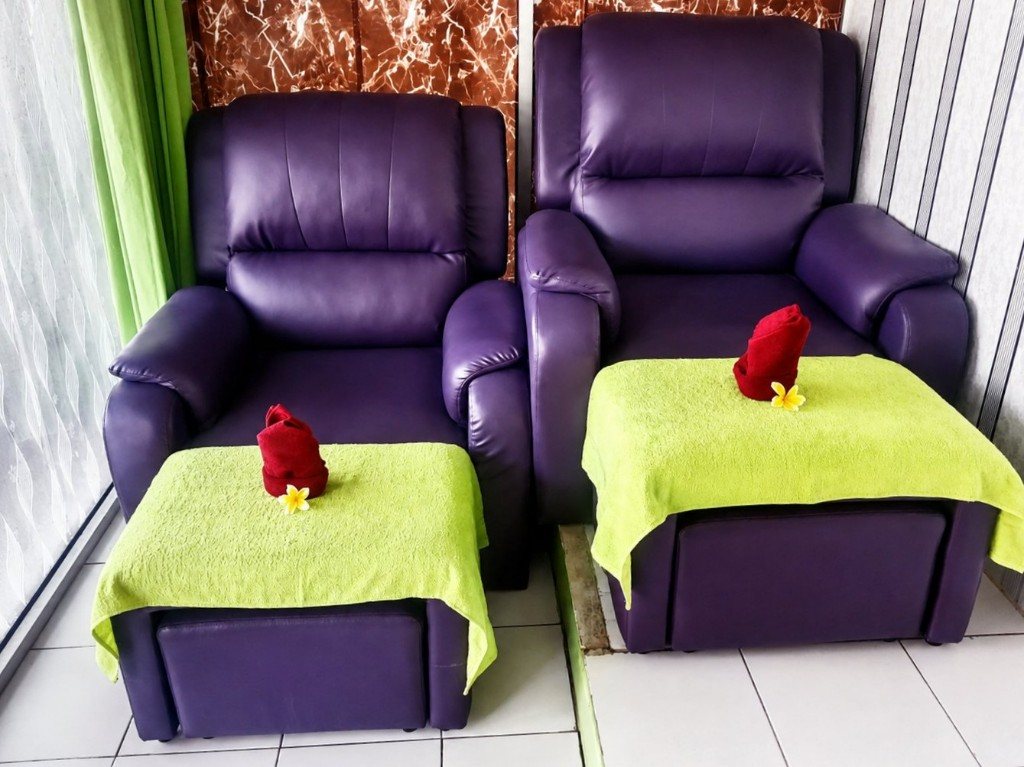 Nail & pedicure chairs at Mika Bali Spa Nusa Dua
